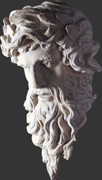 Hercules Head Roman Stone Finish / Fiberglass