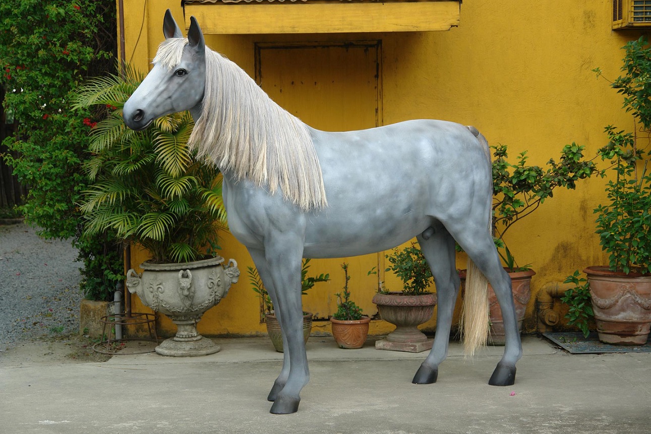 Appaloosa Horse 7 ft. with Synthetic Mane and Tail