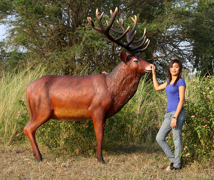 Majestic Red Stag Statue