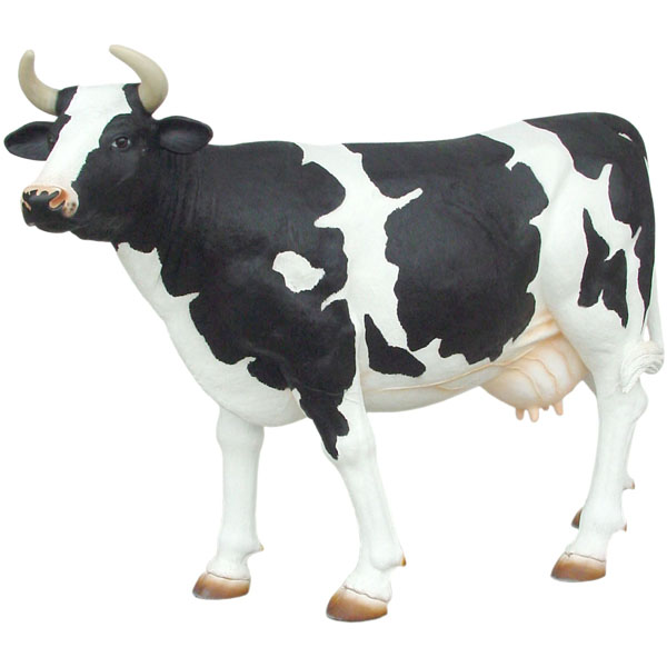 Black and White Cow - Life Size (with or without Horns)