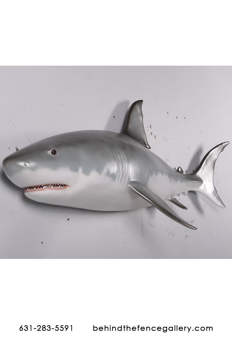 Wall Mounted Great White Shark Statue Prop