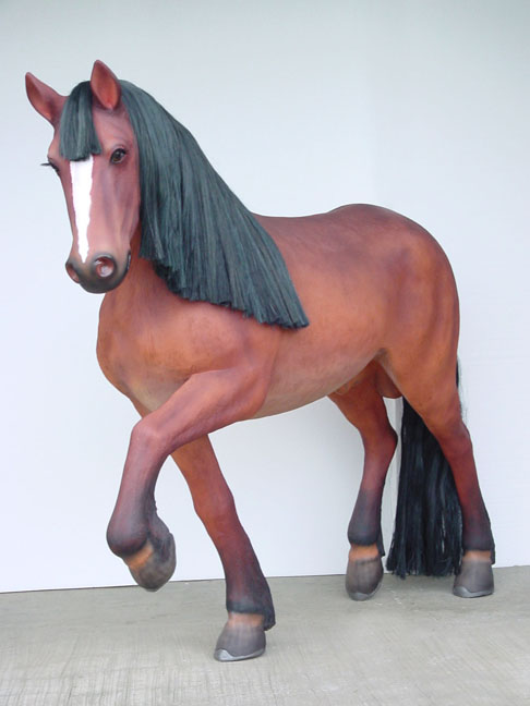 Life size Brown Horse - Click Image to Close