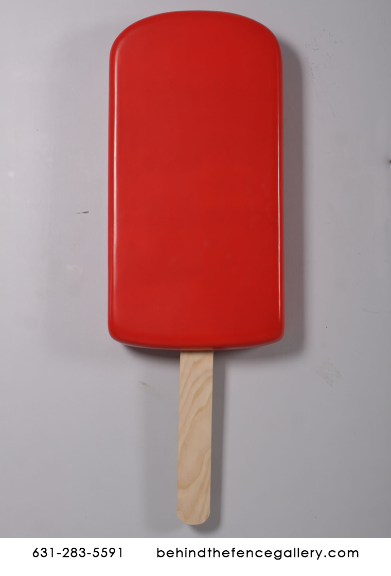Giant Wall Hanging Cherry Ice Cream Popsicle Statue