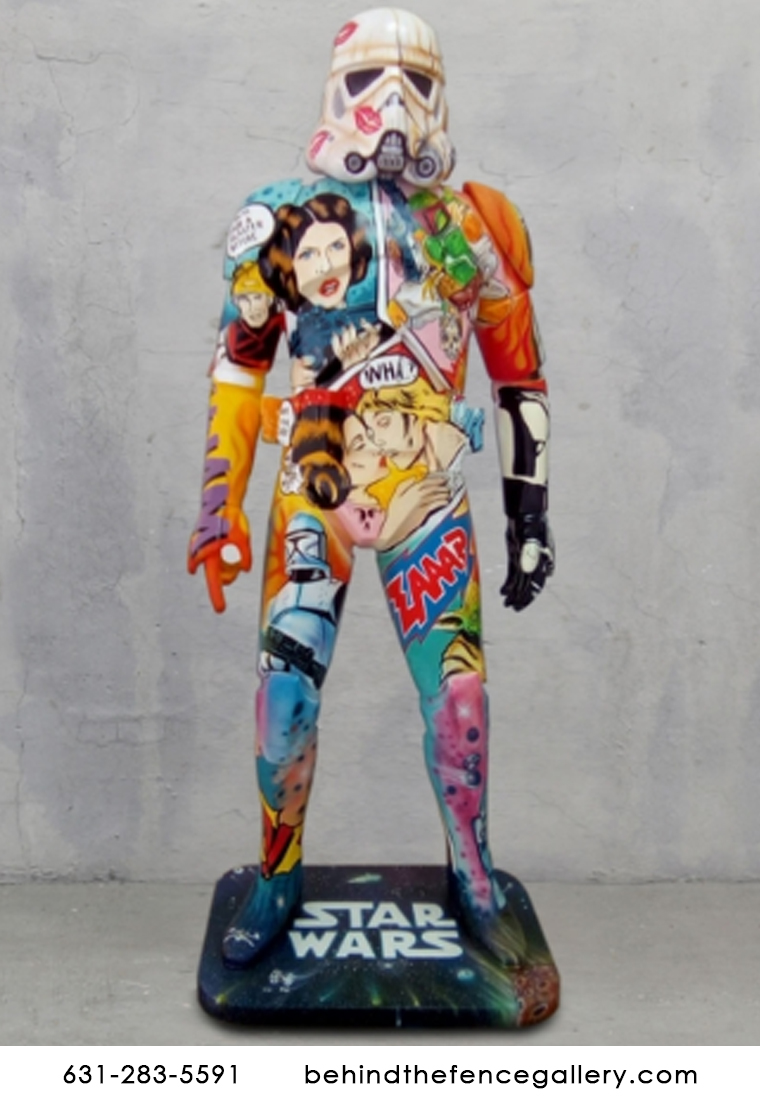Pop Art Star Galaxy Clone Trooper Life Size Statue