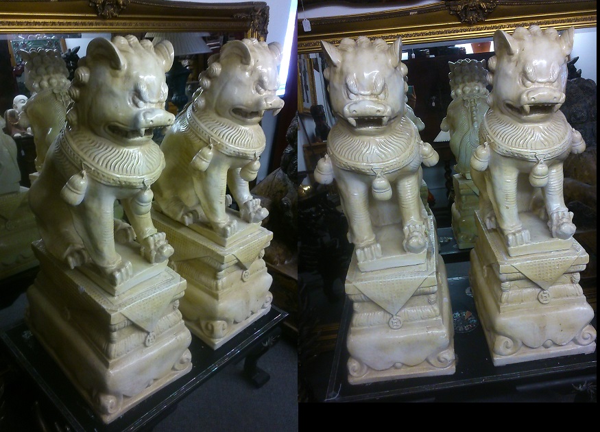 Porcelain Foo Dogs - Click Image to Close