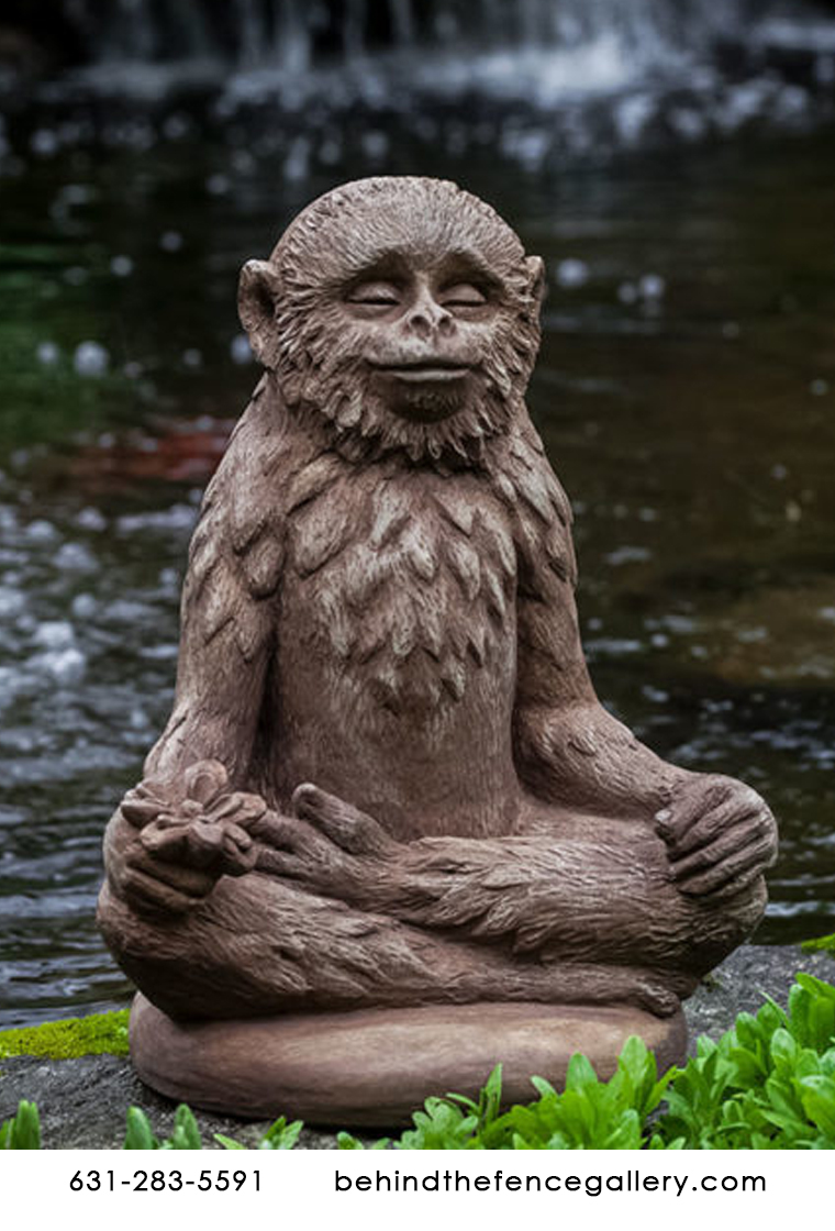 Doobie the Cast Stone Zen Monkey