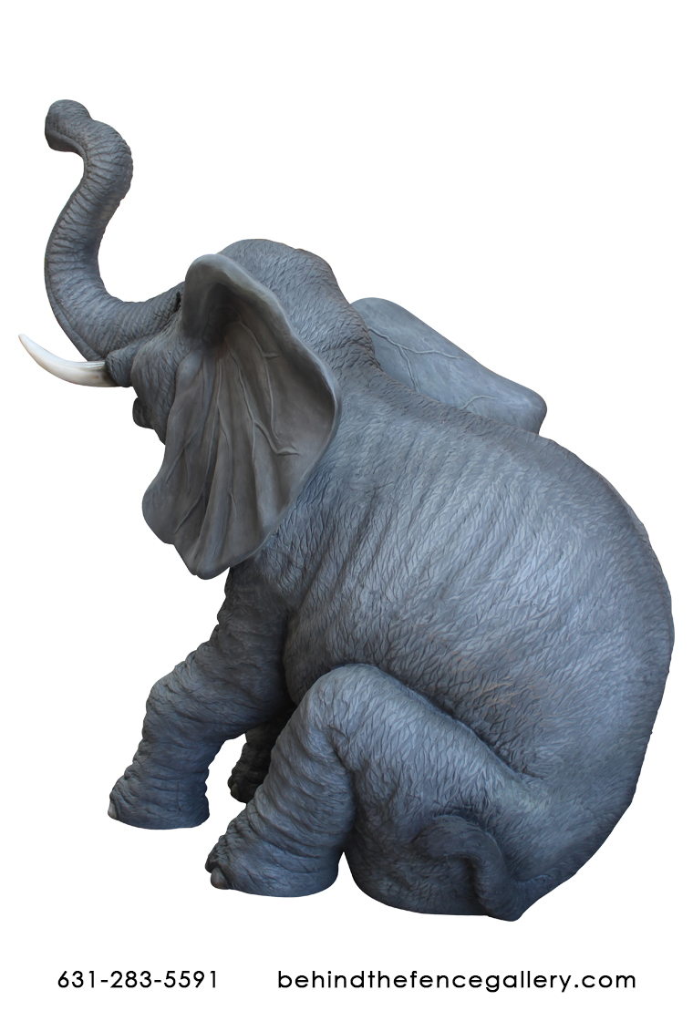 Elephant Sitting Trunk Up