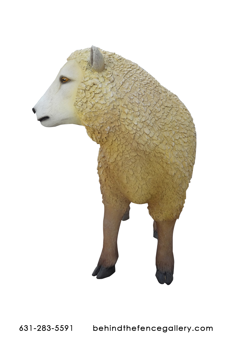 Life Size Woolly Sheep Statue