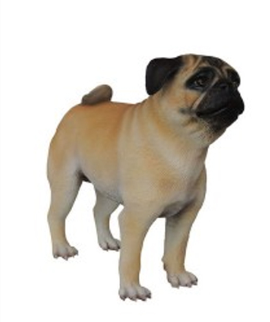 Life Size Pug Dog Statue