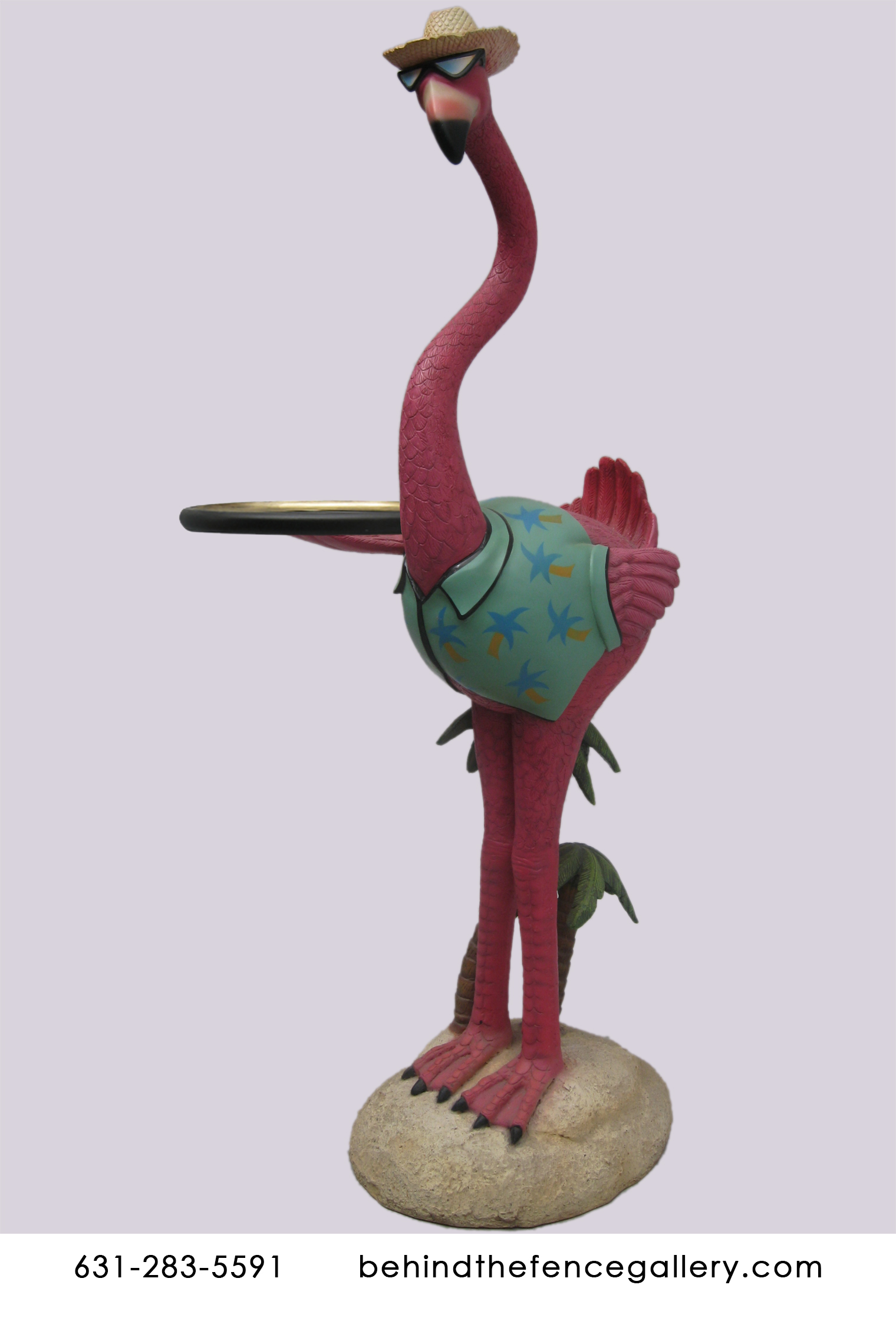 Tropical Flamingo Server Statue