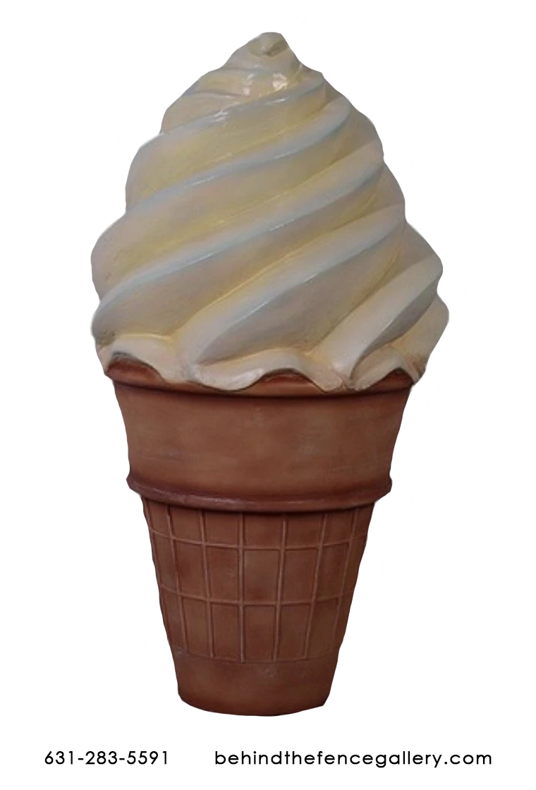 Wafer Cone Soft Serve Vanilla Ice Cream Statue