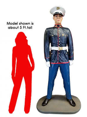 American Marine At Attention - Click Image to Close
