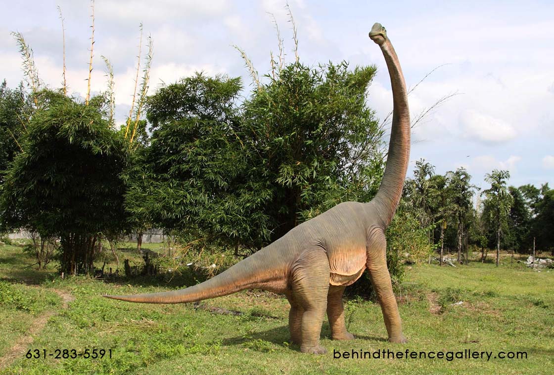 Brachiosaurus Statue with Twisted Neck