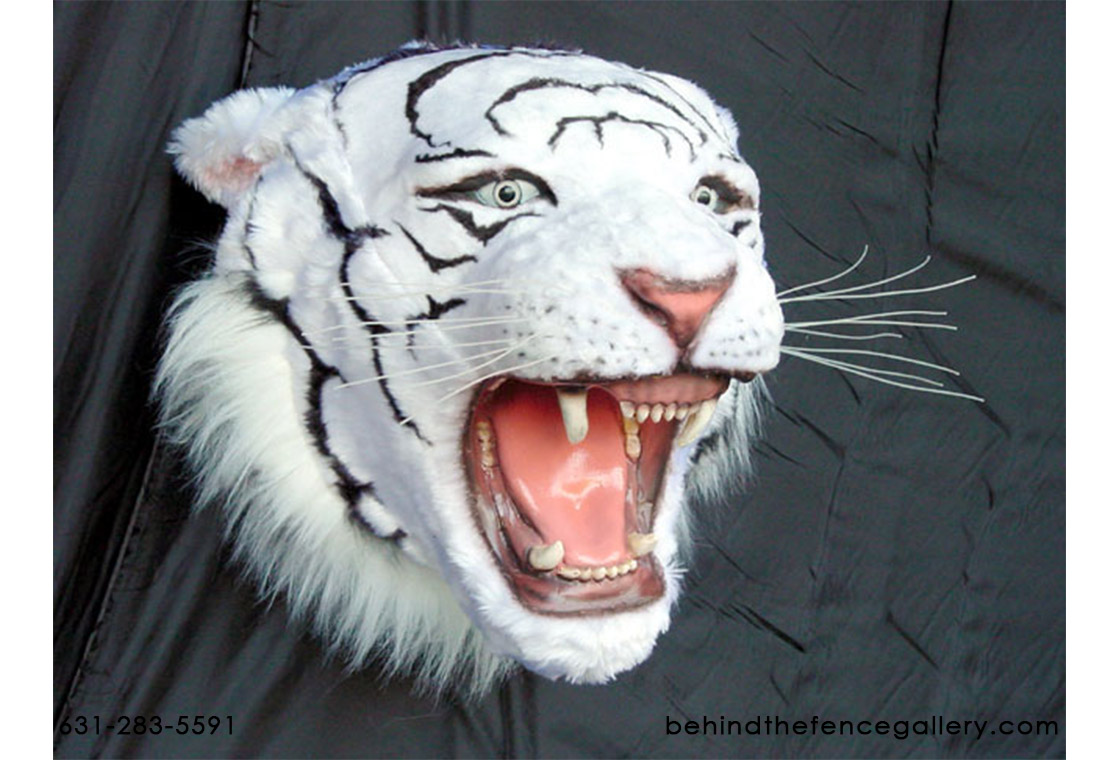 White Tiger Head Wall Mount