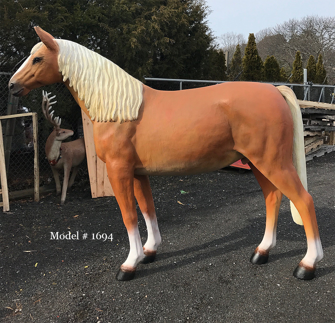 Brown Horse with Sculpted Mane