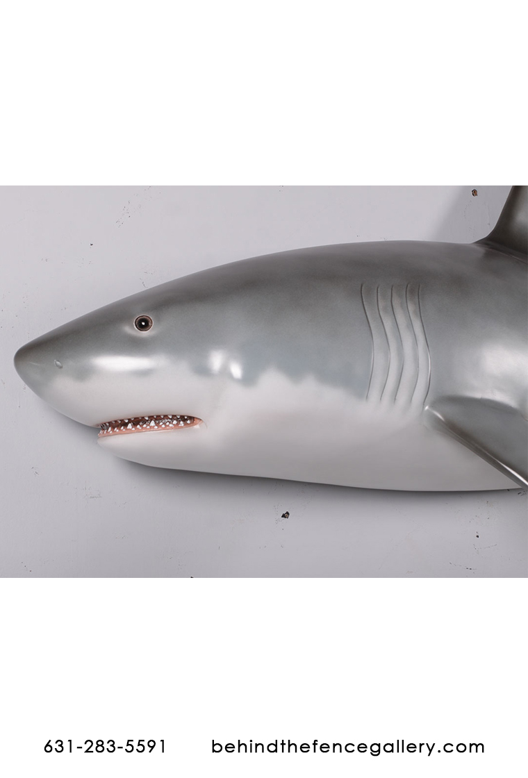 Wall Mounted Great White Shark Statue Prop - Click Image to Close