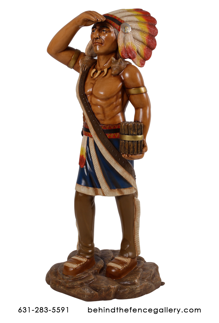 3 ft. Tobacco Store Indian Chief Statue - Click Image to Close