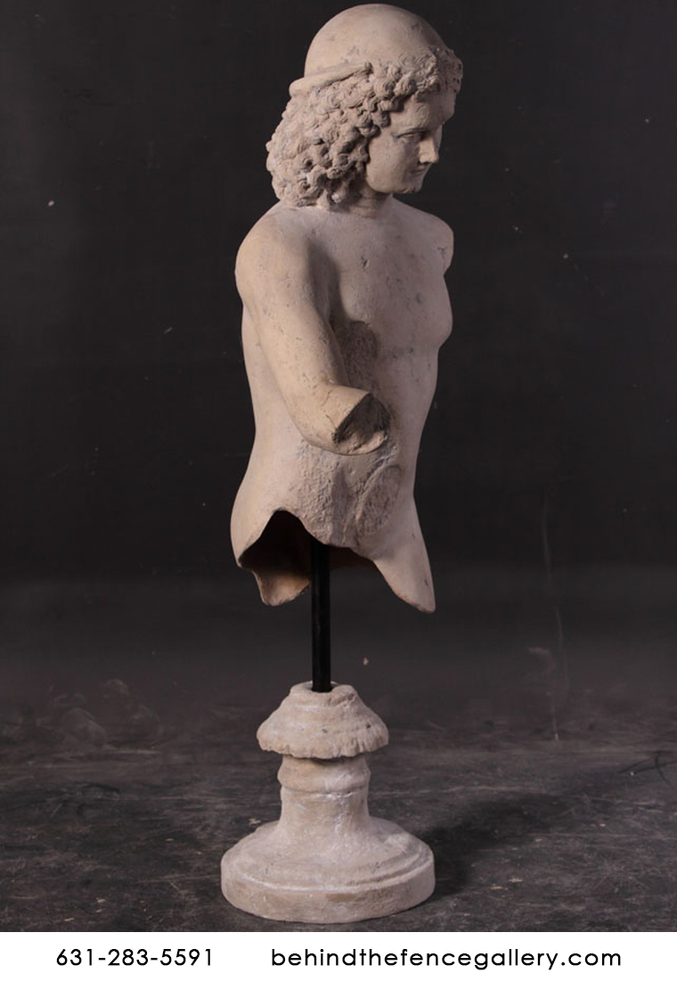 Classical Roman Stone Bust of Boy - Click Image to Close