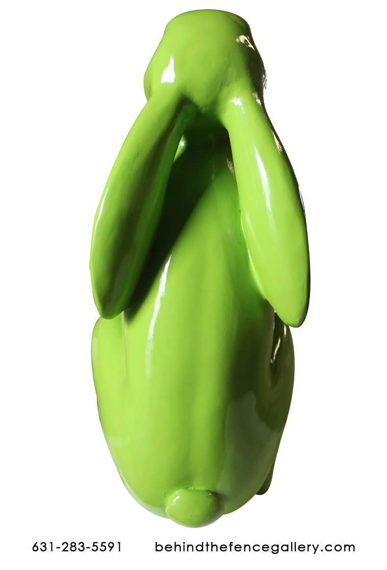 Green Pop Art Life Size Rabbit Statue - Click Image to Close