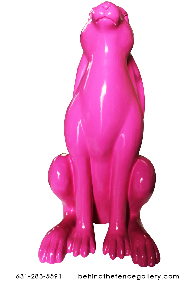 Pink Pop Art Life Size Rabbit Statue - Click Image to Close