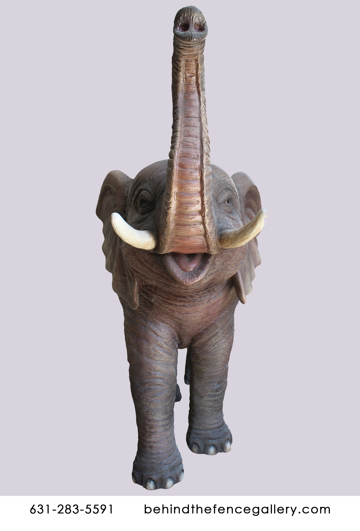 Trunk Up Elephant Statue - Click Image to Close