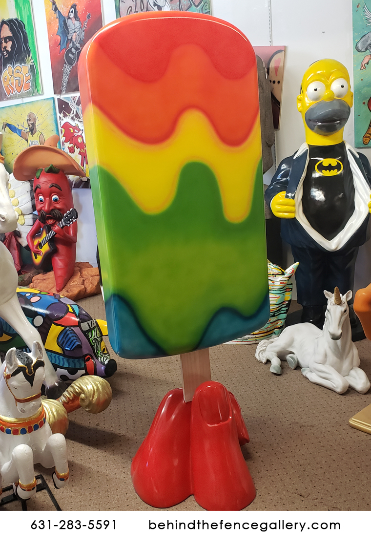 6 ft Tall Tie Dye Popsicle Statue - Click Image to Close