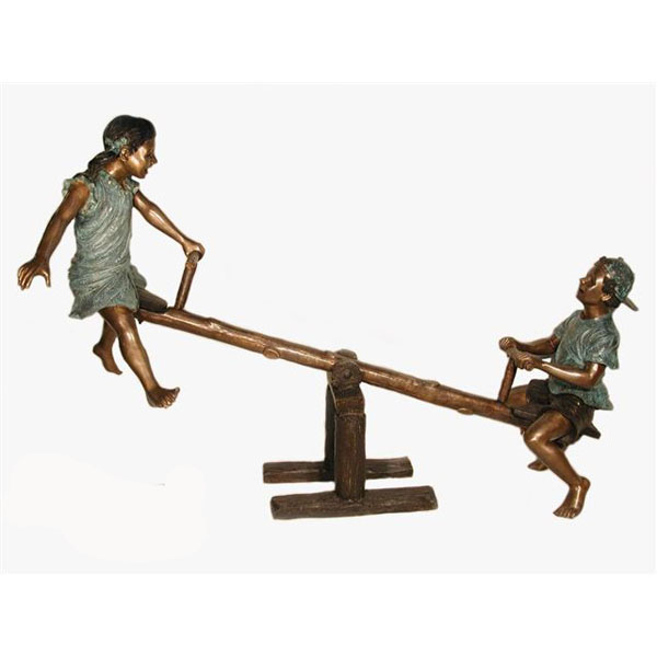 Bronze Kids on the \" See Saw \"