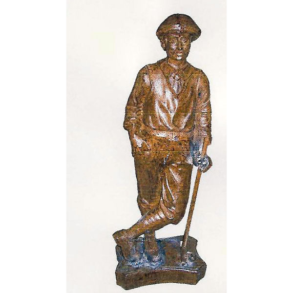 Cast Iron Golfer Statue - Click Image to Close