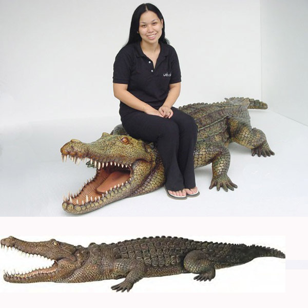 Fiberglass Crocodile / 10 ft. Long