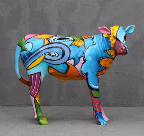 Life Size Pop Art Cow Calf