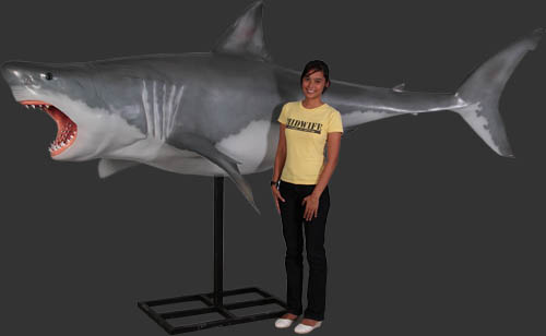 Great White Shark Statue 11 ft. - Click Image to Close