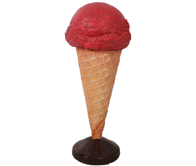 Hard Ice Cream Cone - On Stand - Click Image to Close