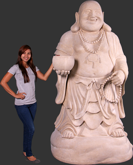 Hotei, the Laughing Buddha in Roman Stone Finish - Click Image to Close