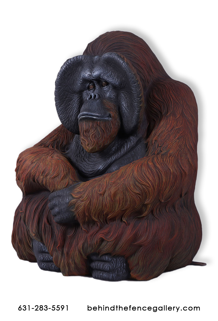 (image for) Sitting Orangutan Statue