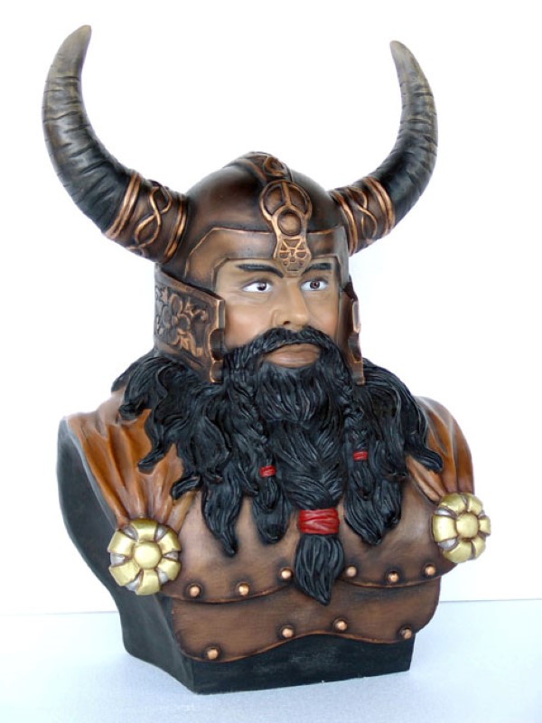 Male Viking Head Bust - Click Image to Close