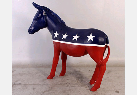Democratic Donkey Mascot Statue