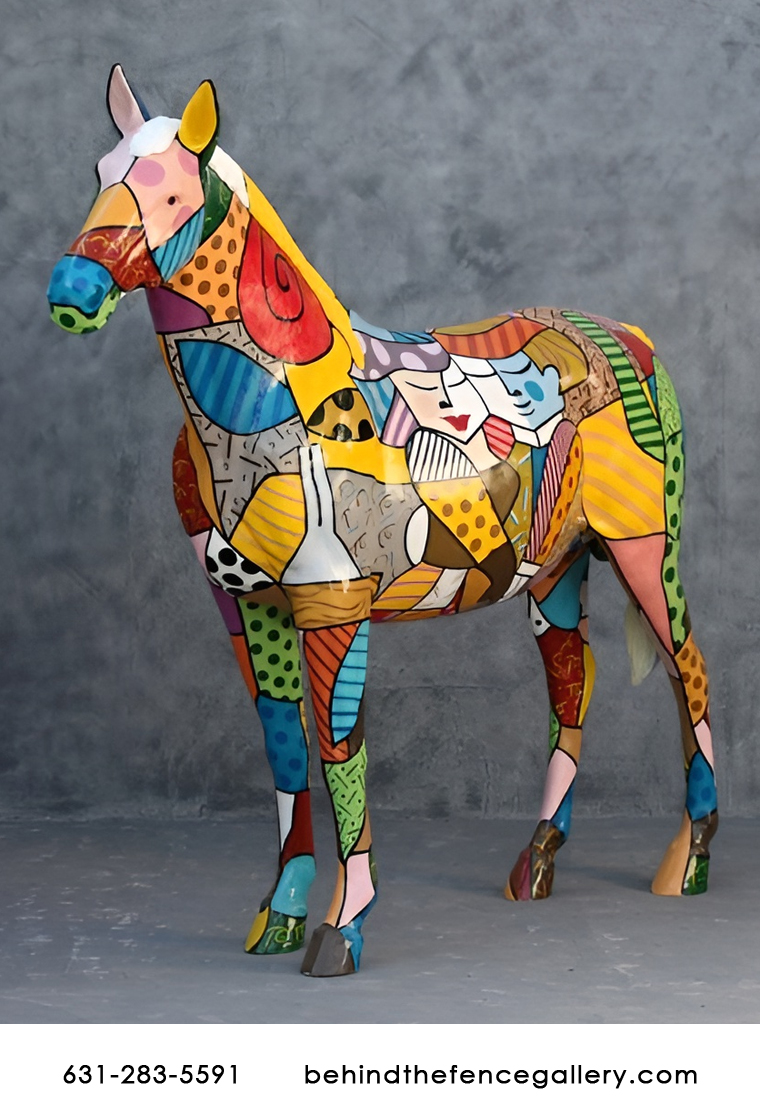 Life Size Fiberglass Pop Art Horse