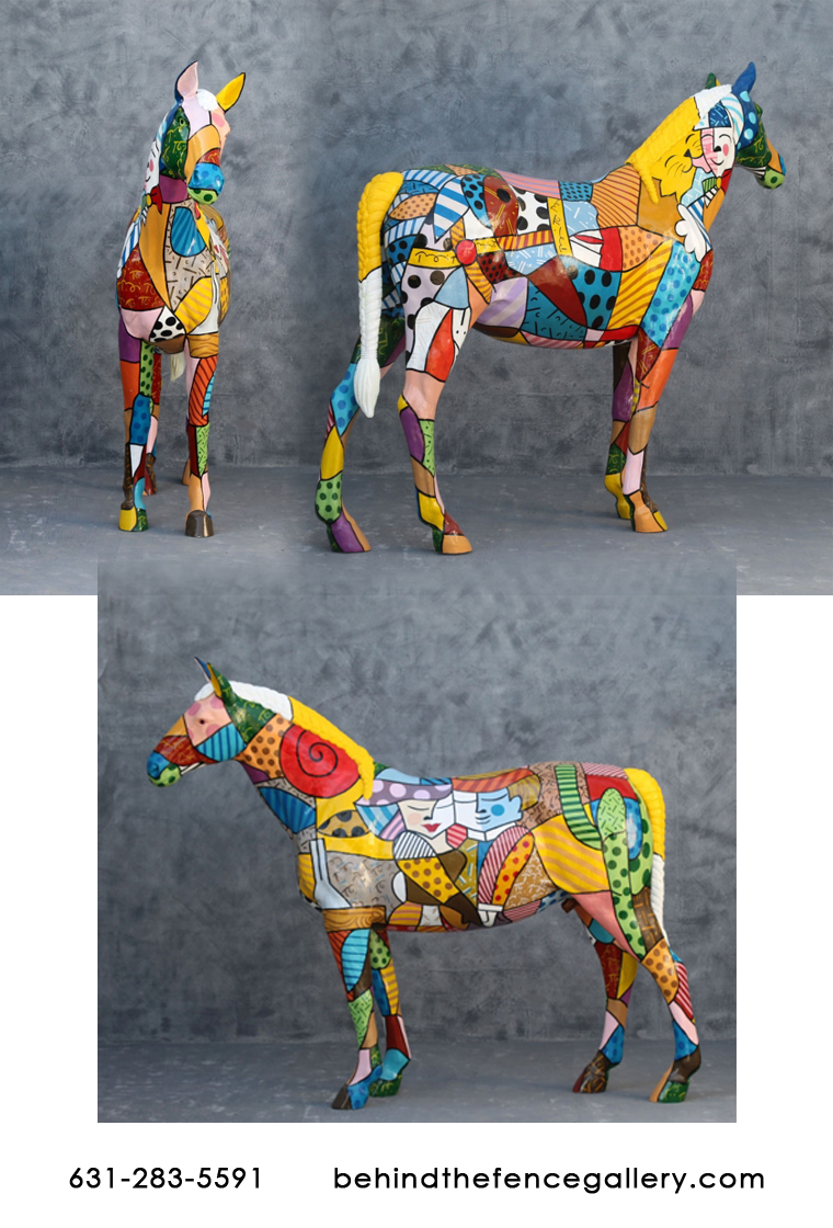 Life Size Fiberglass Pop Art Horse