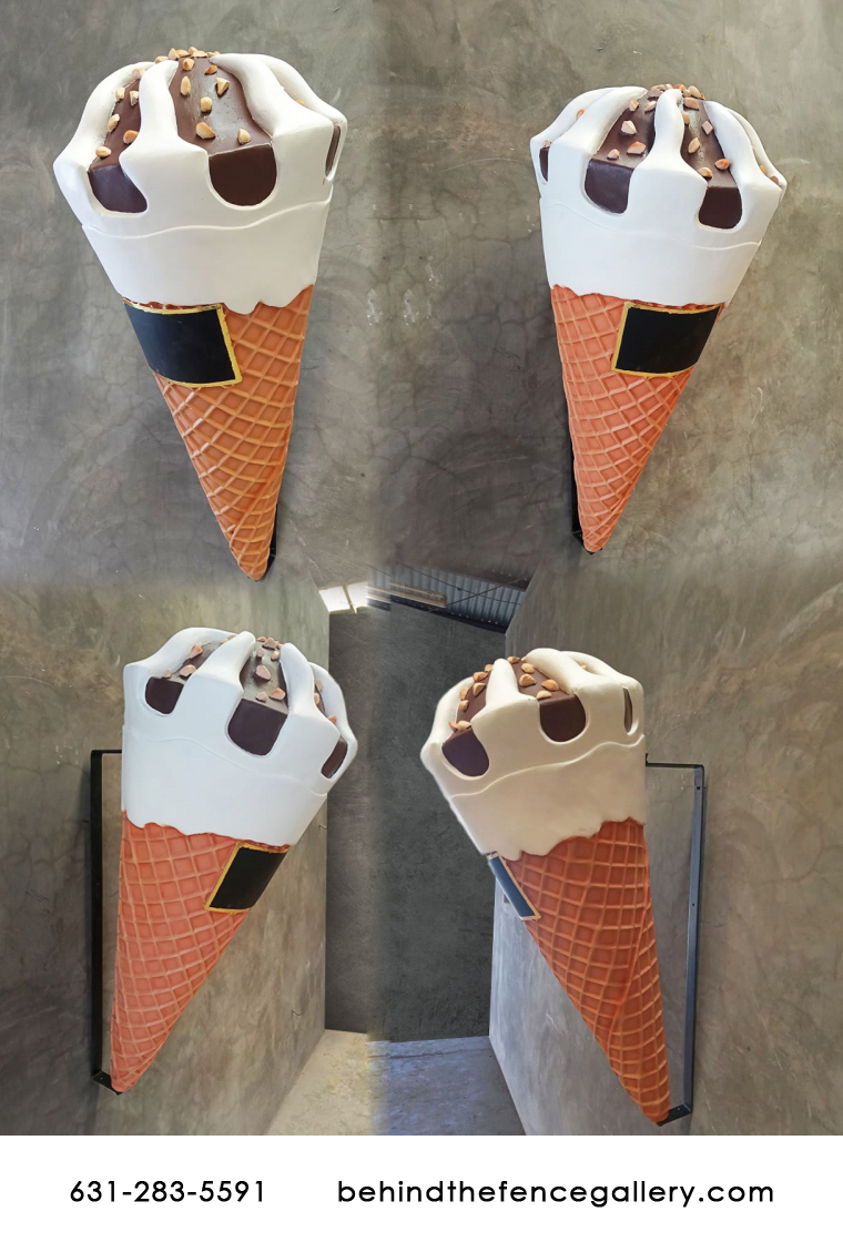 Ice Cream Cone with Almonds - Wall Mounted