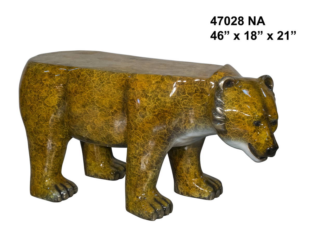 Bronze Bear Bench