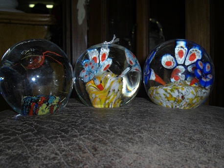 Paper Weights Ocean World Imitation-set of 3 glass balls - Click Image to Close