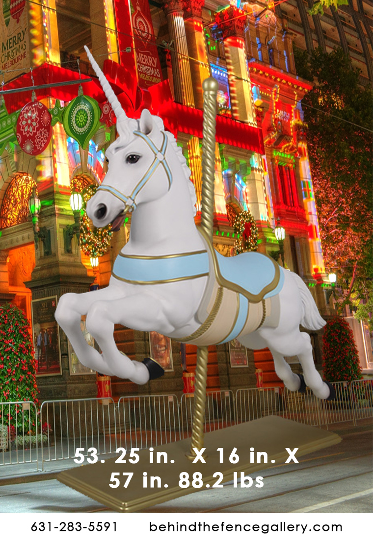 Unicorn Carousel Replica Statue