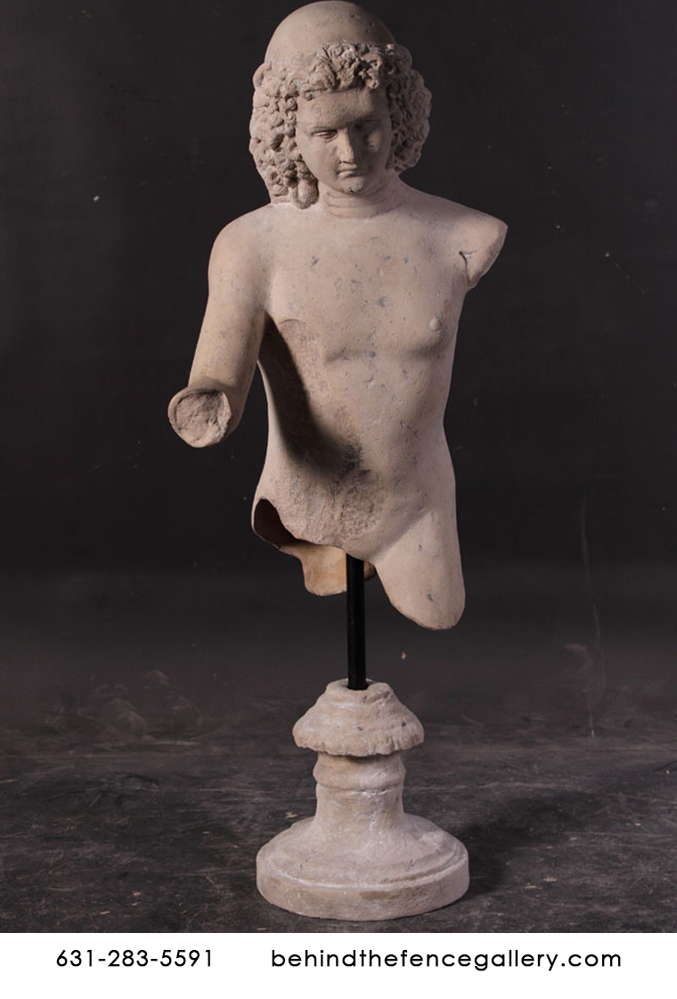 Classical Roman Stone Bust of Boy