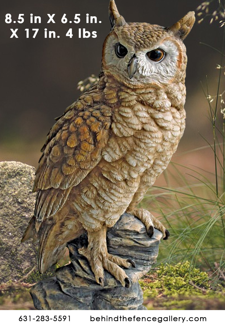 Perching Owl Statue