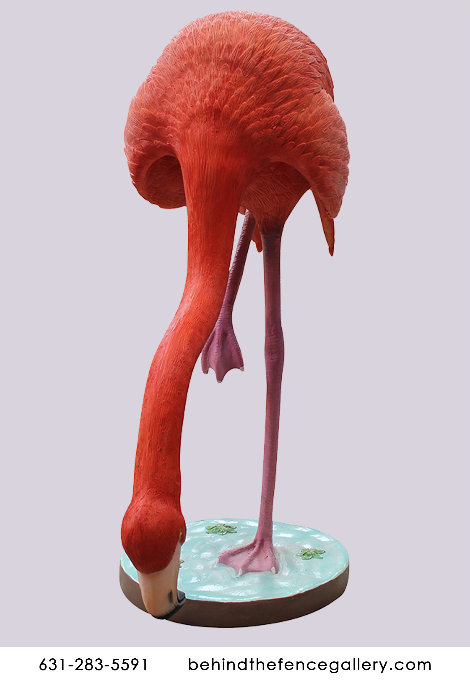 (image for) Flamingo Head Down on Base Statue