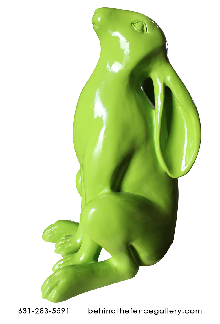 Green Pop Art Life Size Rabbit Statue