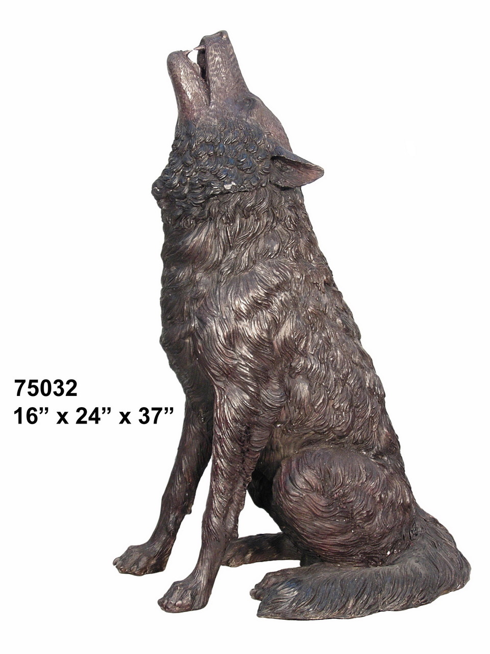 Bronze Wolf Howling - Click Image to Close