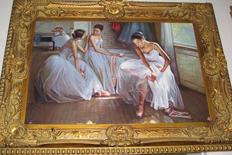 Oil Painting- Ballerinas - Click Image to Close