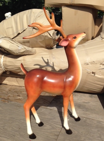 Standing Reindeer Statue