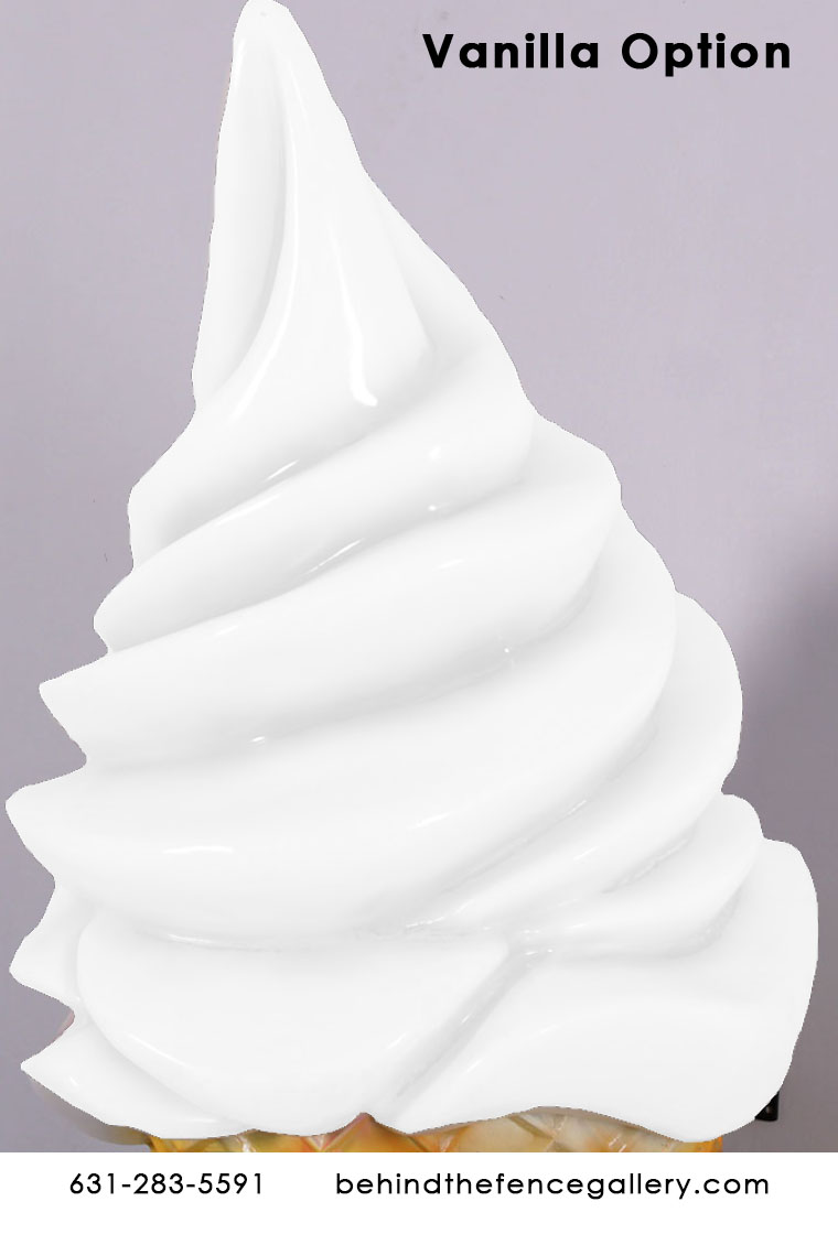 (image for) Soft Serve Vanilla Ice Cream Twist Cone on Base Statue